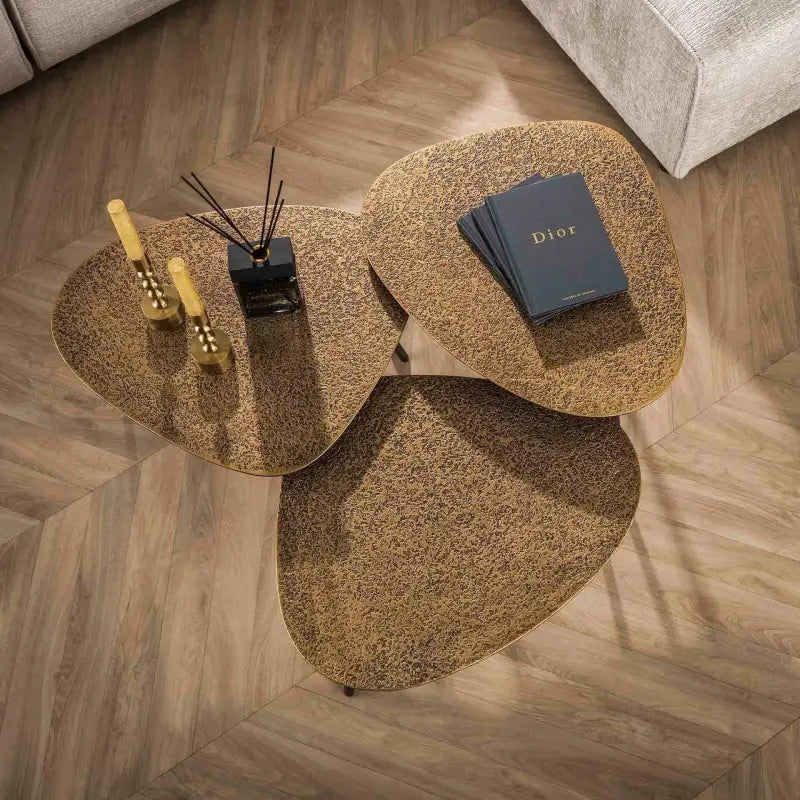  Table Basse Métal Industrielle vue dessus