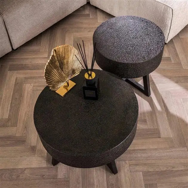 Table basse ronde contemporaine, élégante et fonctionnelle