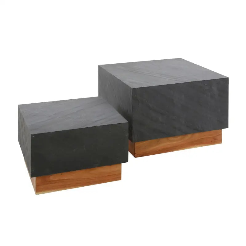 Table Basse Noire tBois details