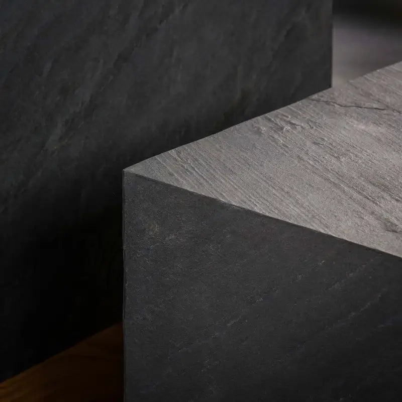 Table Basse Noir Bois dessus