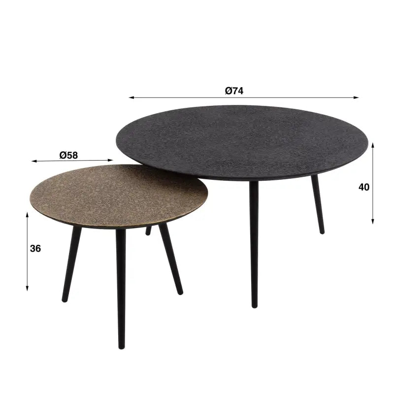 Table Basse Ronde Gigogne dimensions