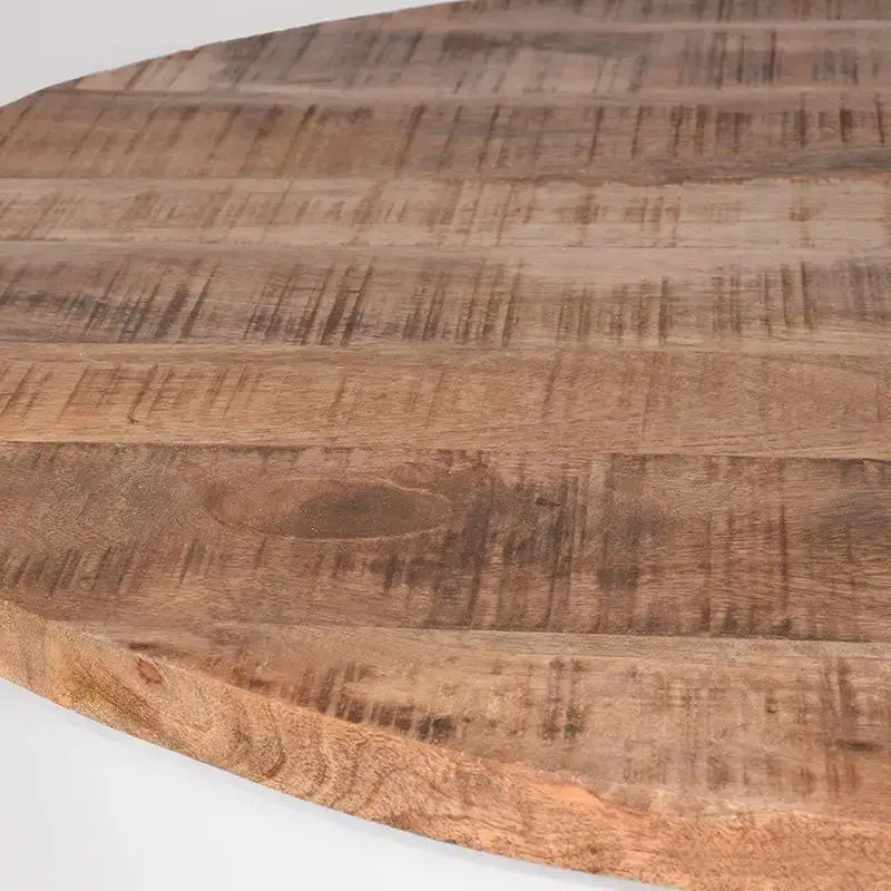 Table Basse Industrielle Ronde Structure Métal Blanc 80x80 lyadesign 