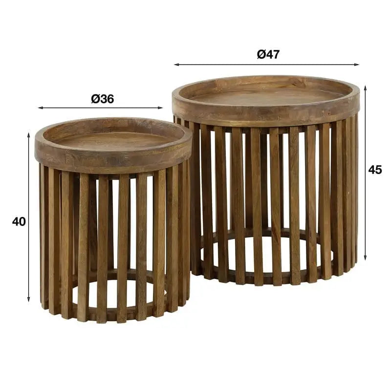 dimensions de tables d&#39;appoint ronde est fabriqué en bois de manguier de haute qualité