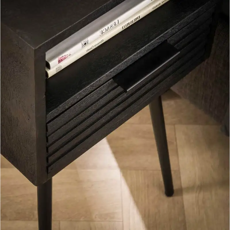 Table De chevet Bois Noir