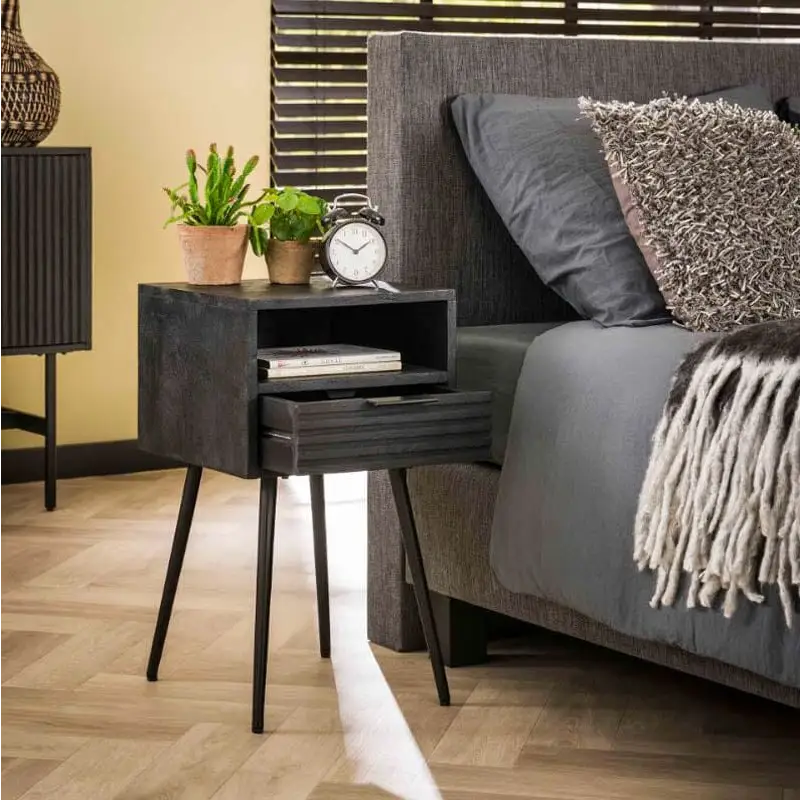 Table De chevet Bois Noir