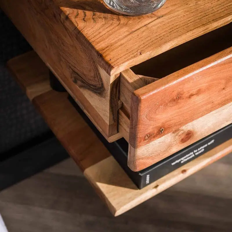 Table De Chevet Etagere tiroir ouvert