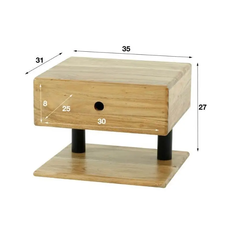 Table de chevet suspendue Acacia