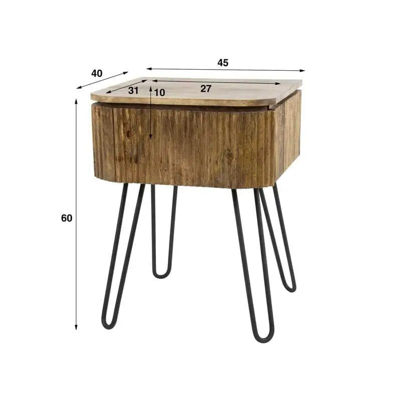  La Table De Nuit Bois Rayure  une touche contemporaine pour votre chambre dimensions