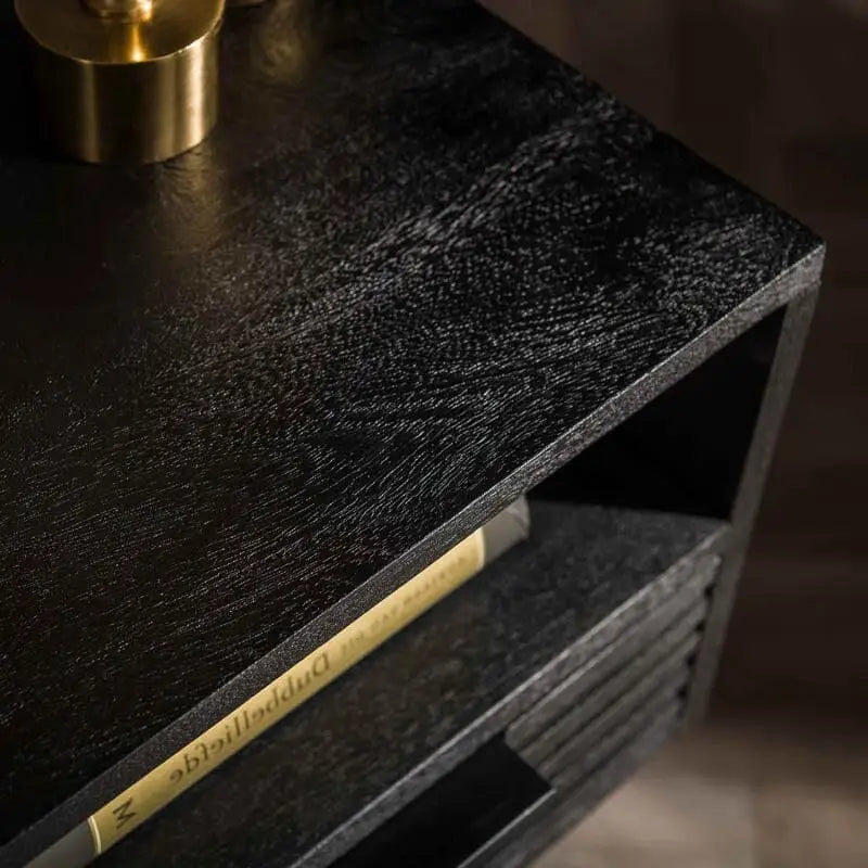 Table De Nuit Noir vue dessus