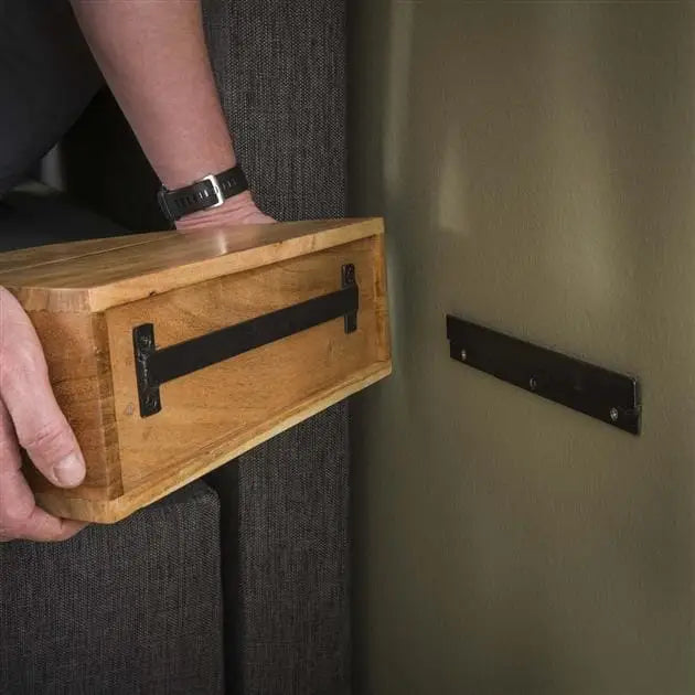 Table de Nuit Ronde Tiroir  Élégance  d&#39;Acacia