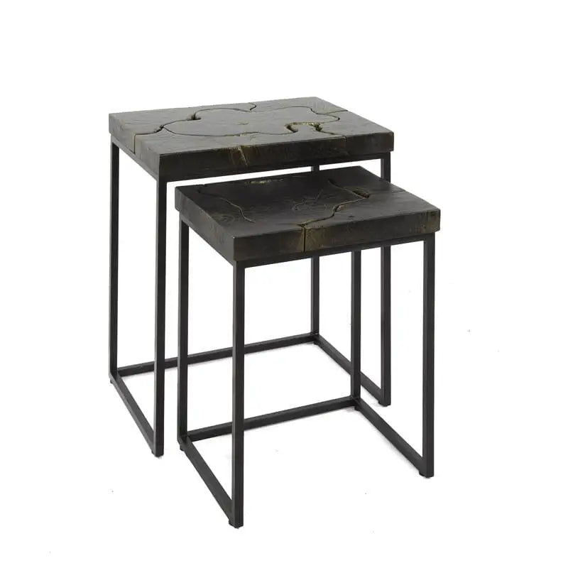 Table Gigogne Metal Teck