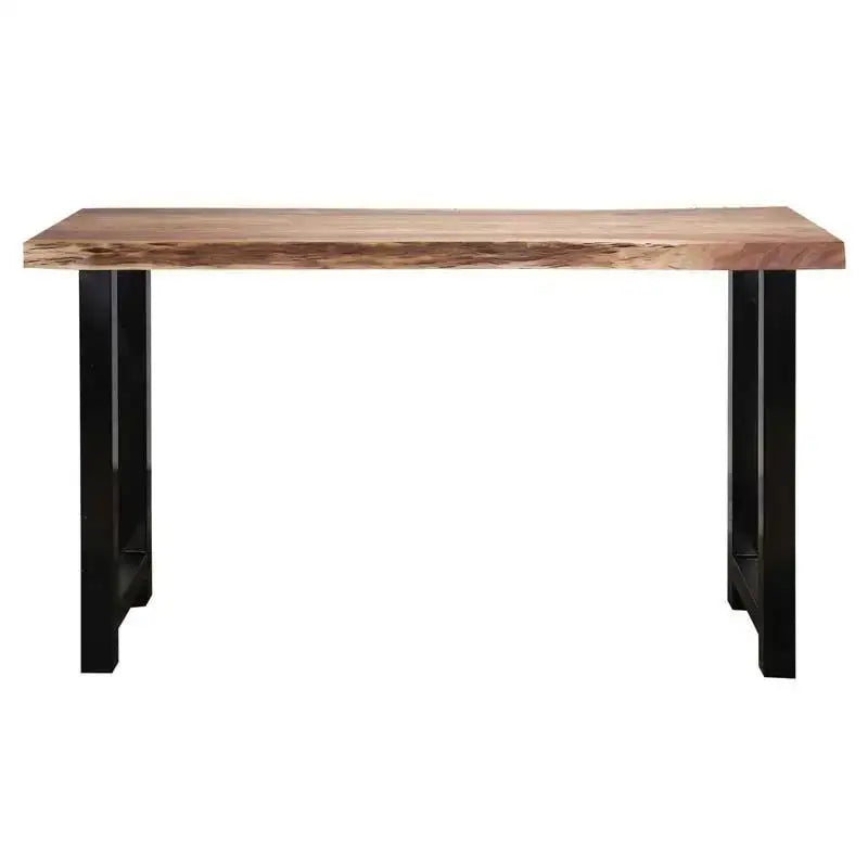 Table de bar industrielle effet tronc d&#39;arbre lyadesign 