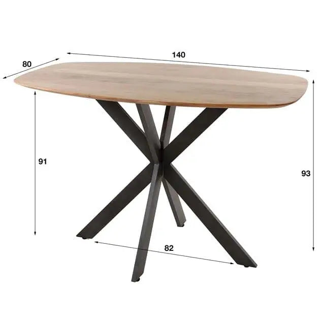 table haute bois industriel dimensions