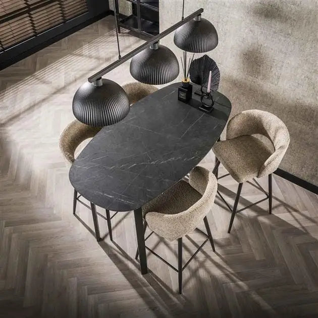 Détail du Fini Effet Céramique de la Table Haute