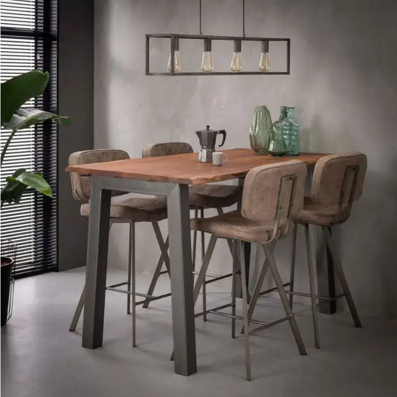 Table de bar industrielle en acacia lyadesign 