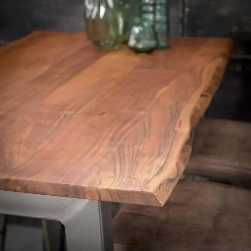Table de bar industrielle en acacia lyadesign 