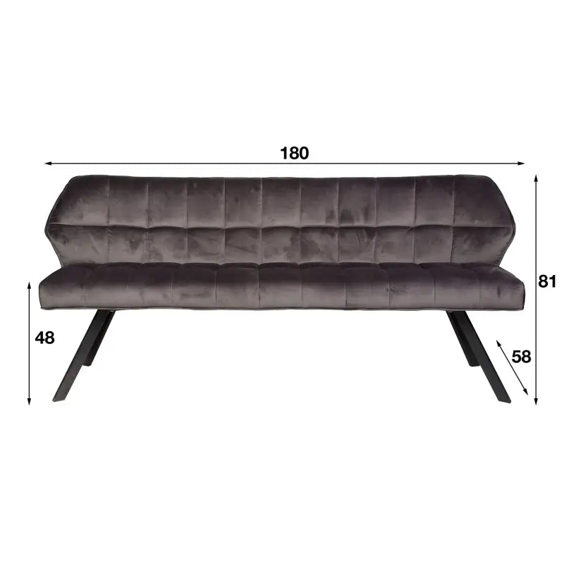 Banc Industriel 180cm Capitonné Velours lyadesign 