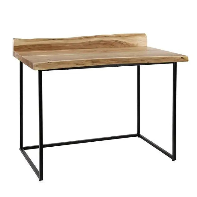 Table de bureau style industriel et loft en bois clair 100 cm - Le Poisson  Qui Jardine