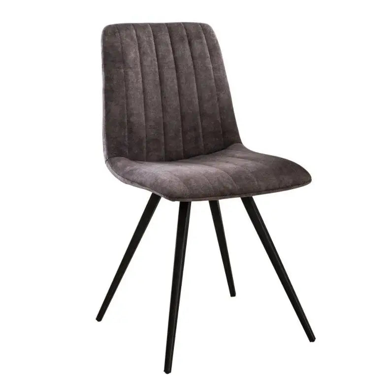 Chaise Industrielle en velours ligné lot de 4 lyadesign 