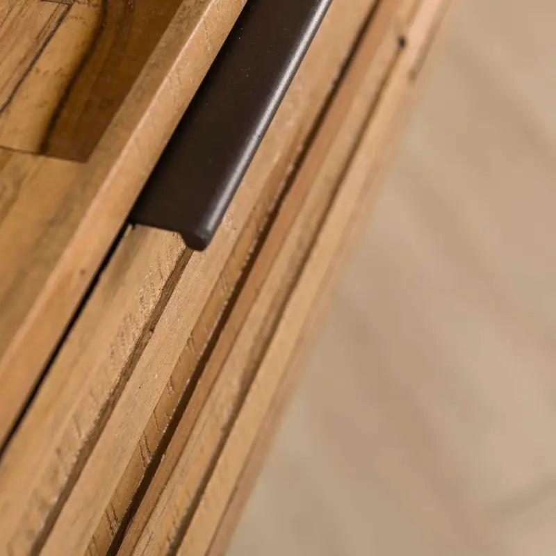 Table D&#39;entrée Industrielle Bois de Teck Recyclé 4 Tiroirs lyadesign 