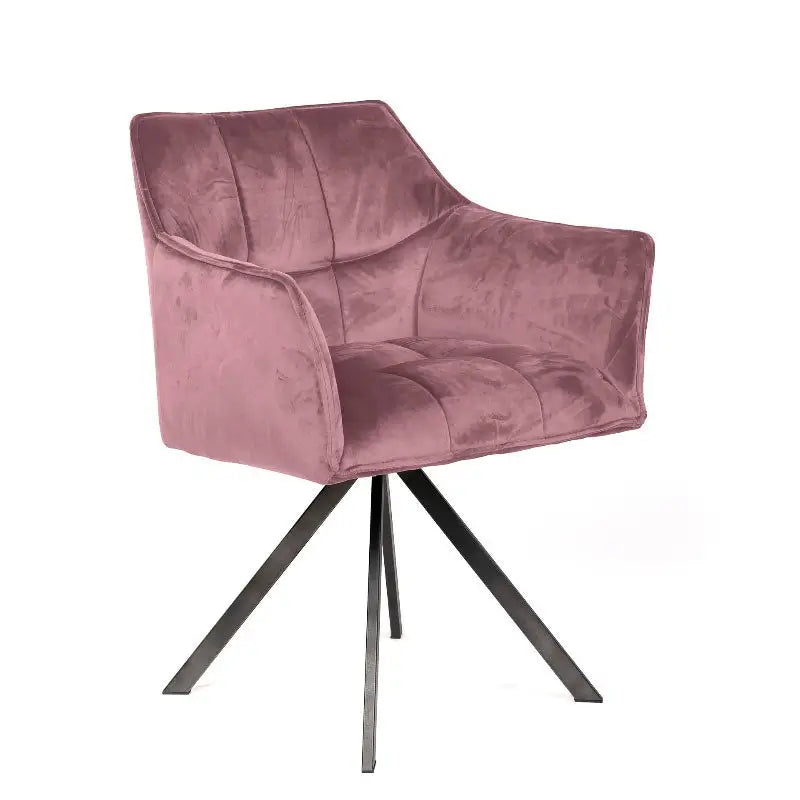 Chaise Industrielle rotative en velours lot de 2 lyadesign 