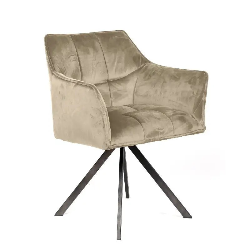 Chaise Industrielle rotative en velours lot de 2 lyadesign 