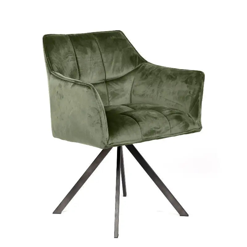 Chaise Industrielle rotative en velours lot de 2 lyadesign 