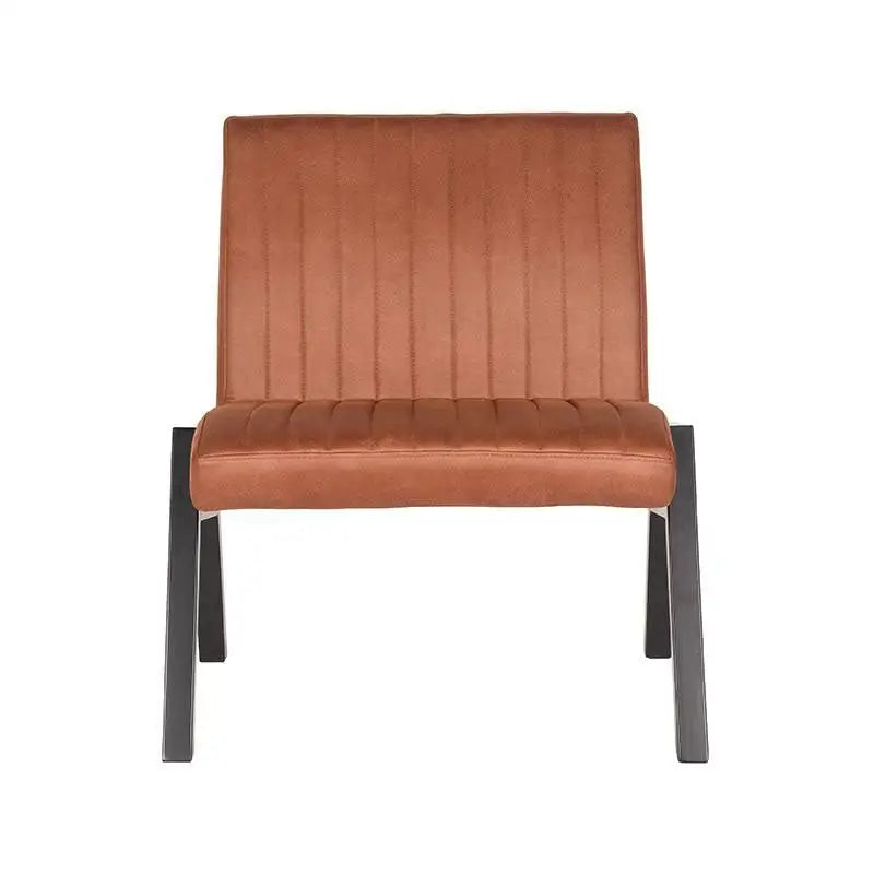 Chaise industrielle droite en tissu et métal lyadesign 