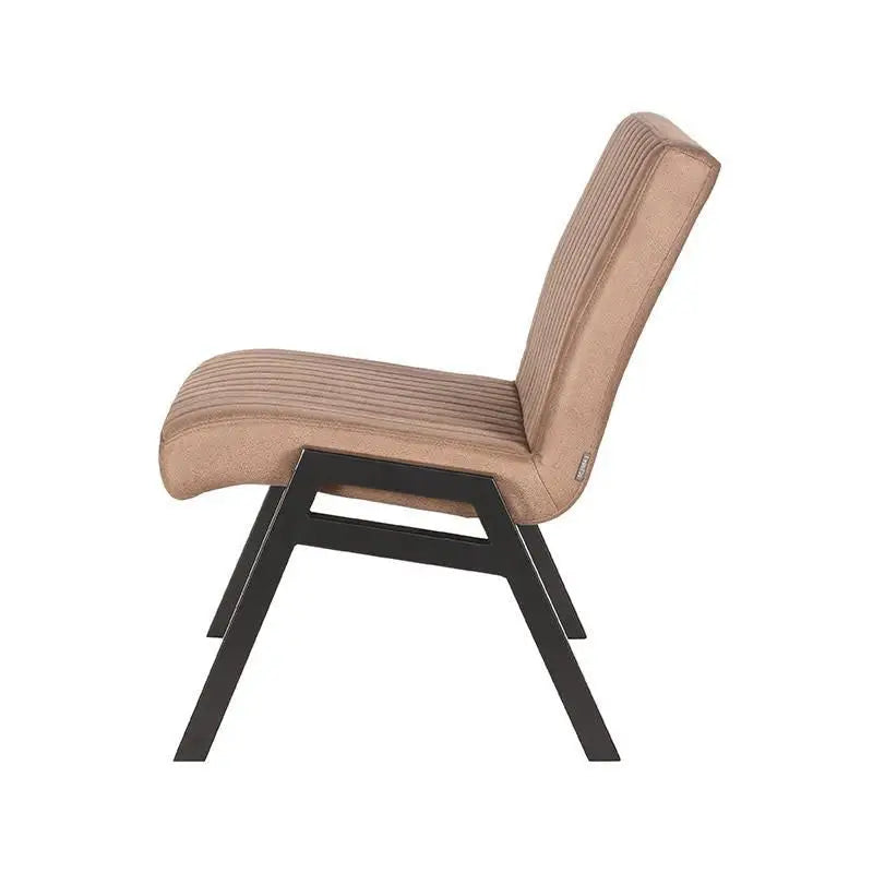 Chaise industrielle droite en tissu et métal lyadesign 