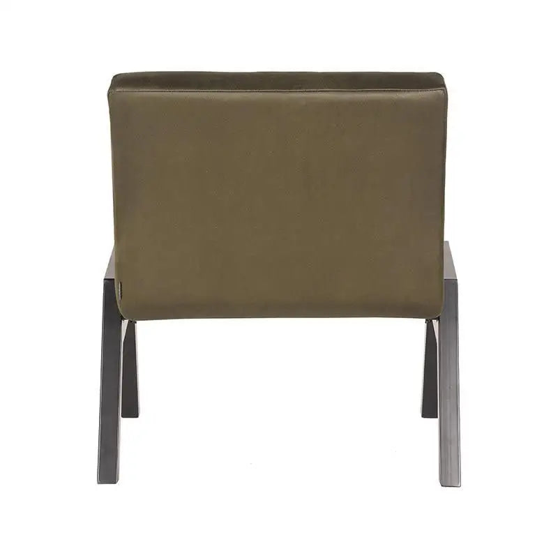 Chaise industrielle droite en tissu et métal lyadesign 