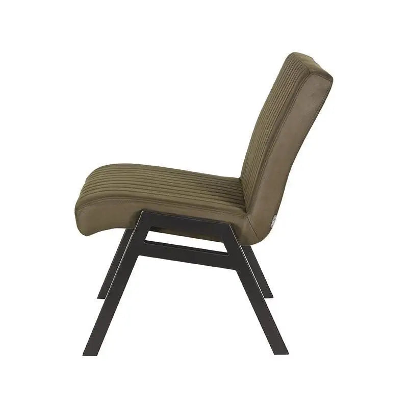 Chaise industrielle droite en tissu et métal lyadesign 