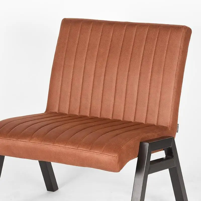 Chaise industrielle droite en tissu et métal lyadesign 