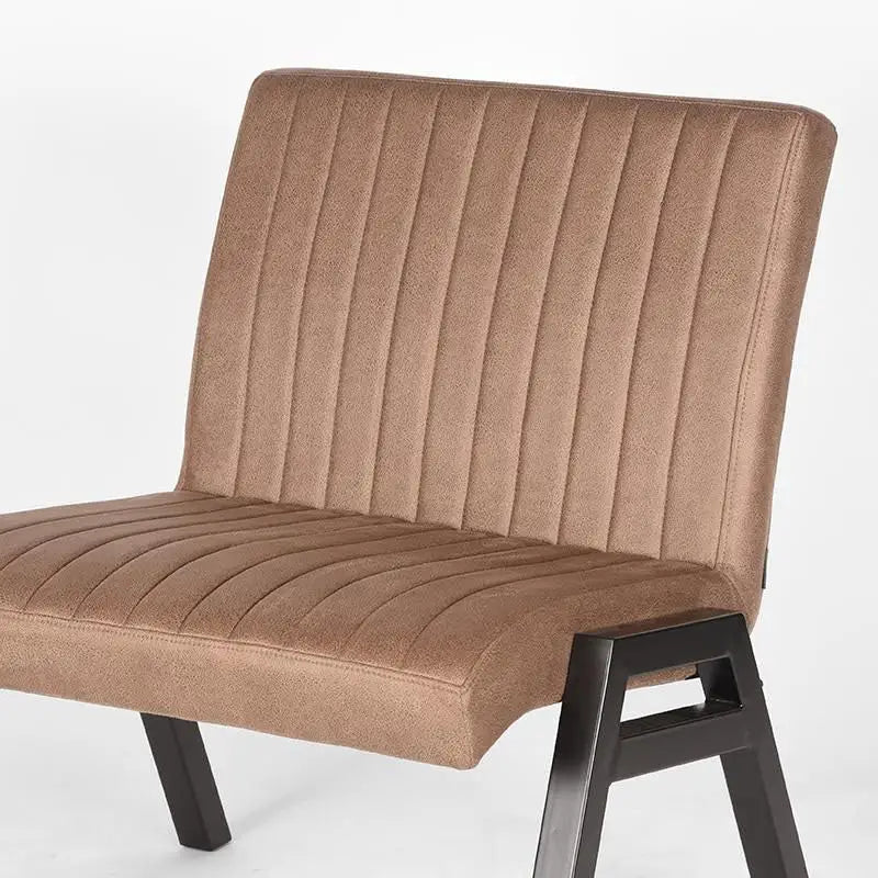 Chaise industrielle droite en tissu et métal lyadesign 