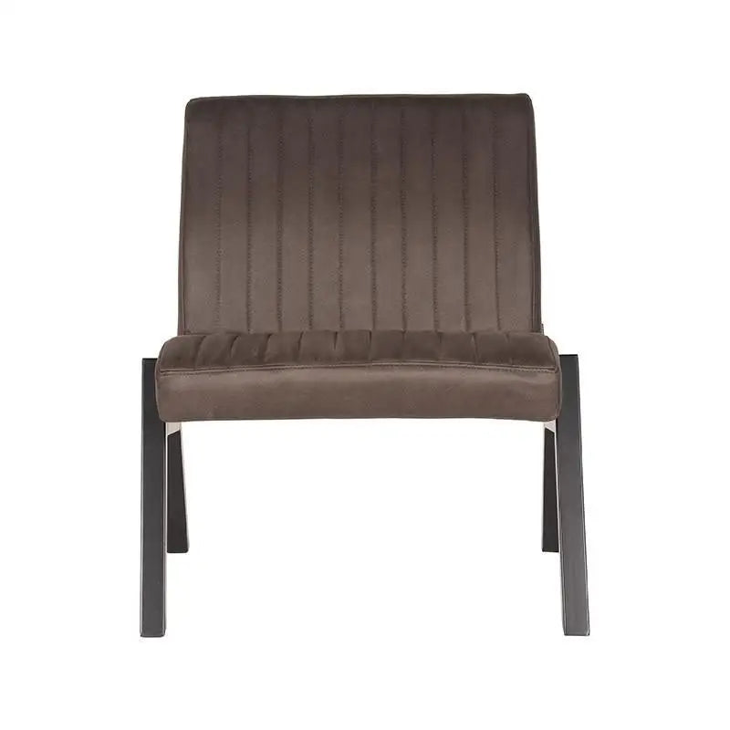 Chaise industrielle droite en tissu et métal lyadesign 