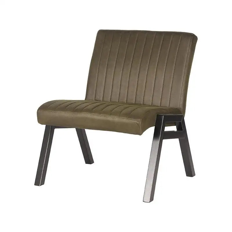 Fauteuil industriel droit en tissu et métal