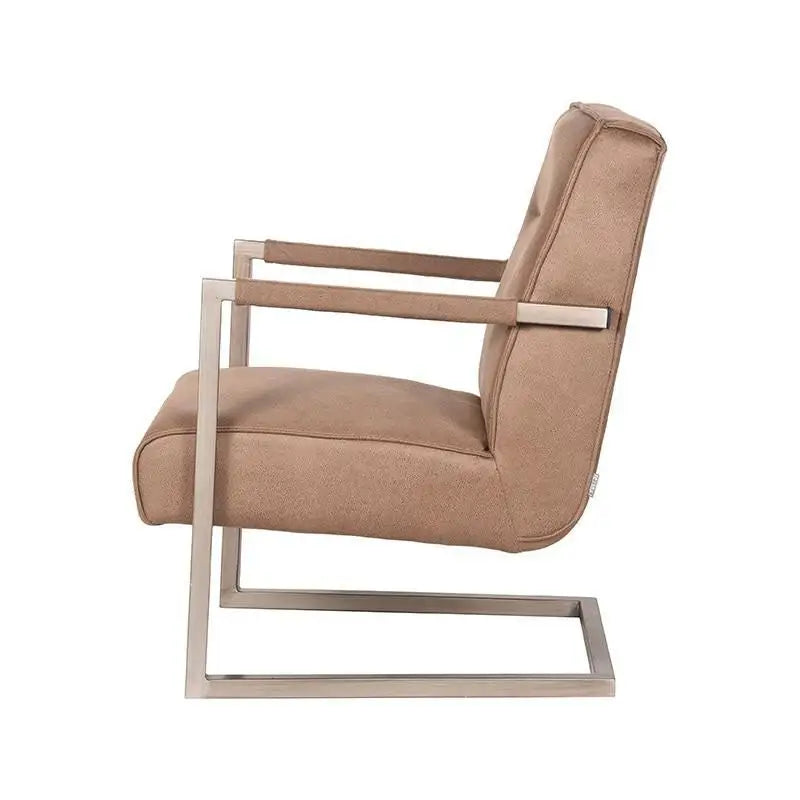 Chaise Industrielle en tissu microfibre avec accoudoirs lyadesign 