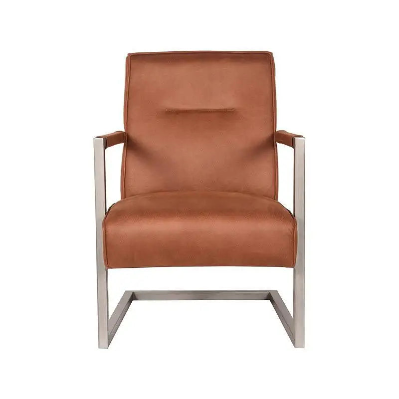 Chaise Industrielle en tissu microfibre avec accoudoirs lyadesign 