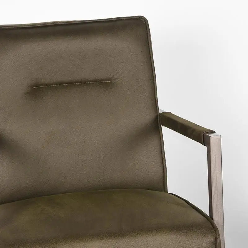 Chaise Industrielle en tissu microfibre avec accoudoirs lyadesign 