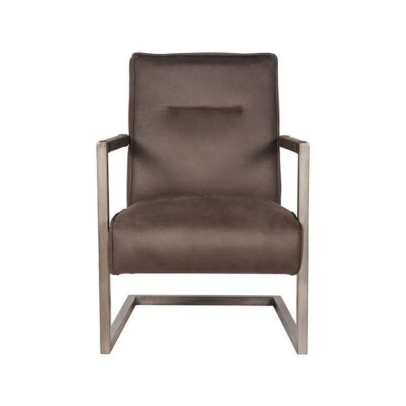 Chaise Industrielle en tissu microfibre avec accoudoirs lyadesign 