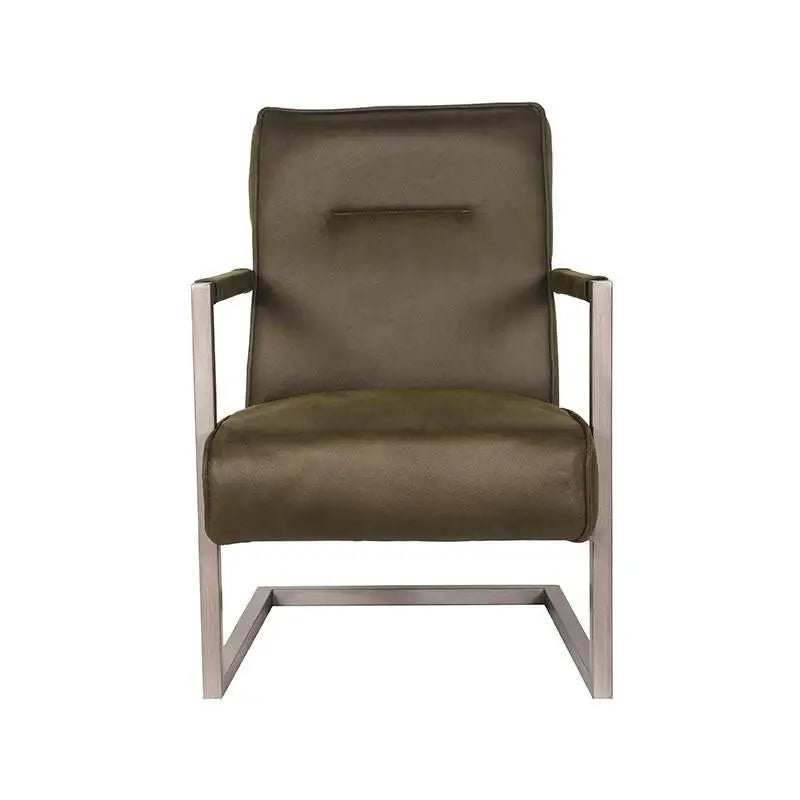 Chaise Industrielle en tissu microfibre avec accoudoirs lyadesign 