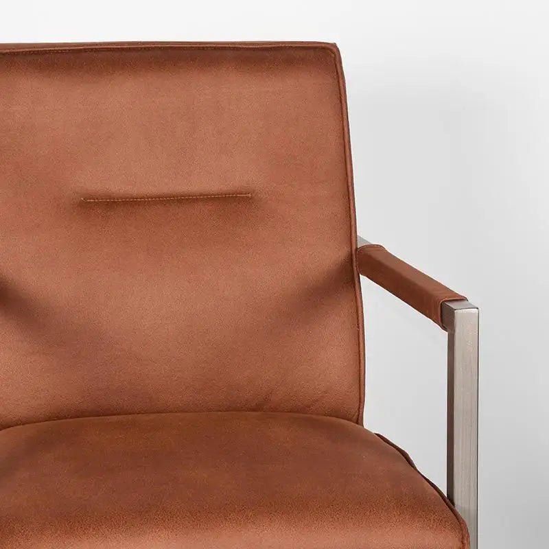 Chaise Industrielle en tissu microfibre avec accoudoirs lyadesign 