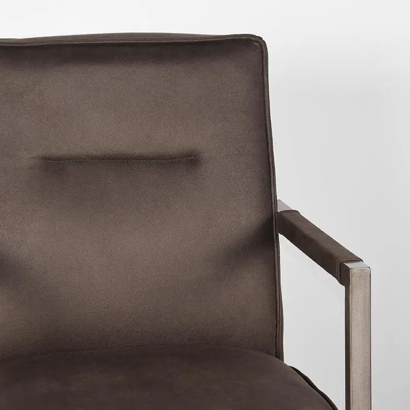 Chaise Industrielle en tissu microfibre avec accoudoirs lyadesign 