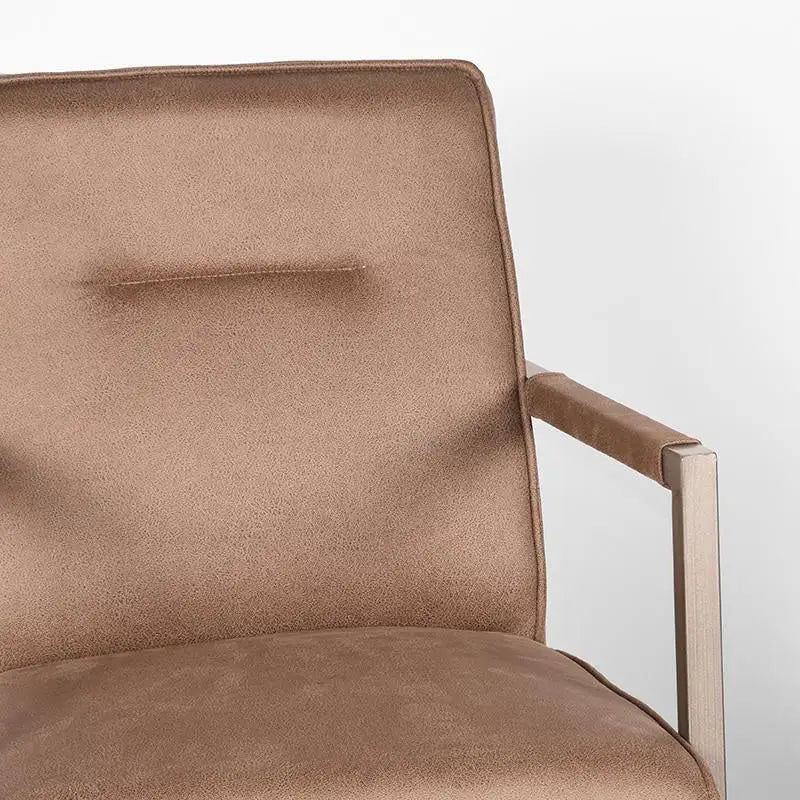 Chaise Industrielle en tissu microfibre avec accoudoirs lyadesign 