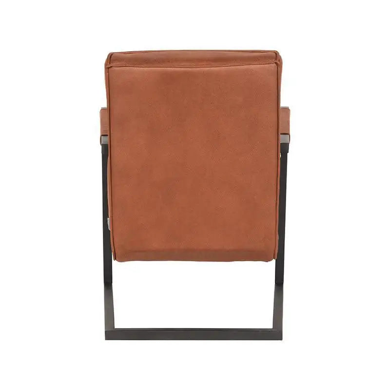 Chaise Industrielle en tissu microfibre ligné avec accoudoirs lyadesign 