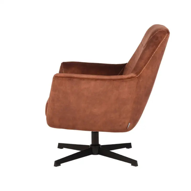 Chaise Industrielle en velours avec accoudoirs lyadesign 