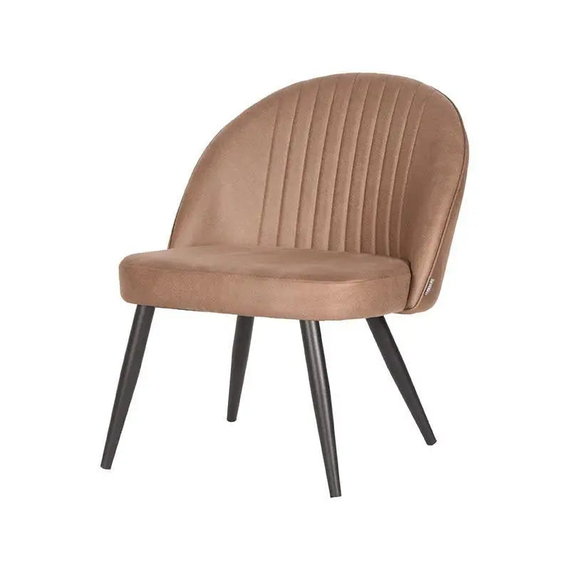 Chaise Industrielle ronde en tissu microfibre lyadesign Pierre 