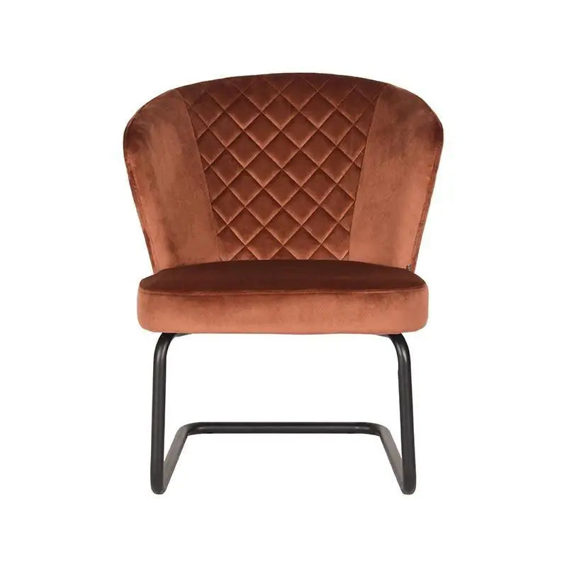 Chaise Industrielle ronde en velours lyadesign 