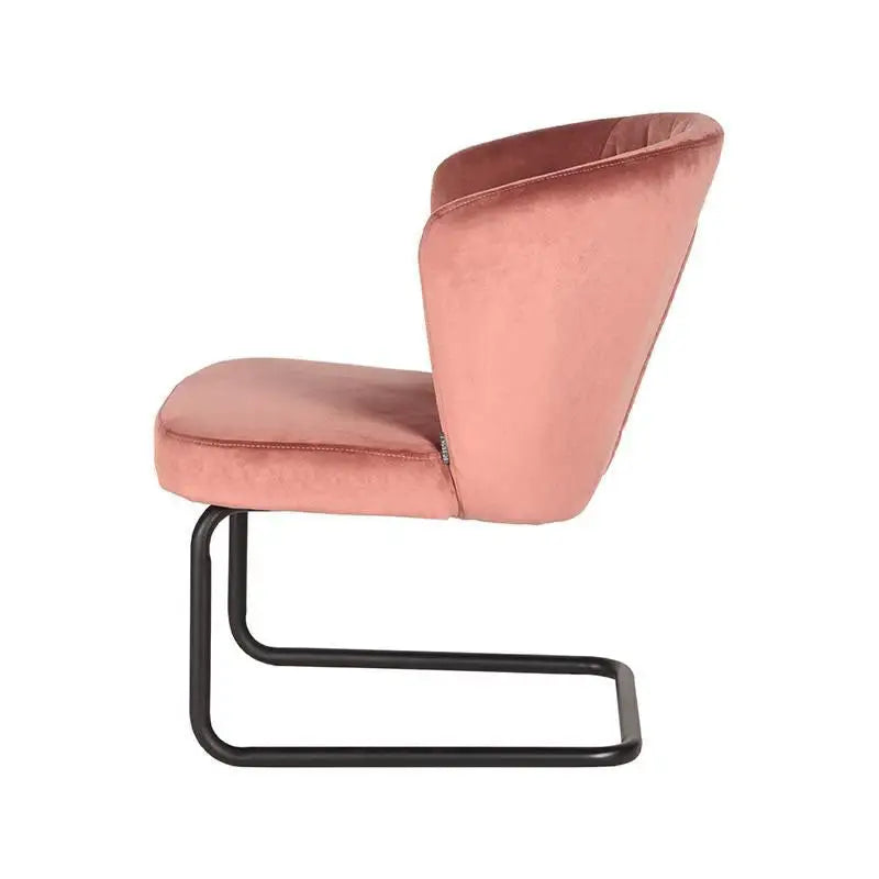 Chaise Industrielle ronde en velours lyadesign 