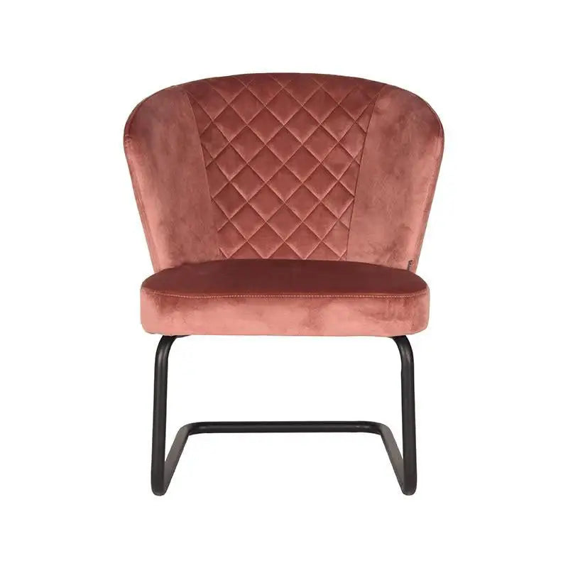 Chaise Industrielle ronde en velours lyadesign 