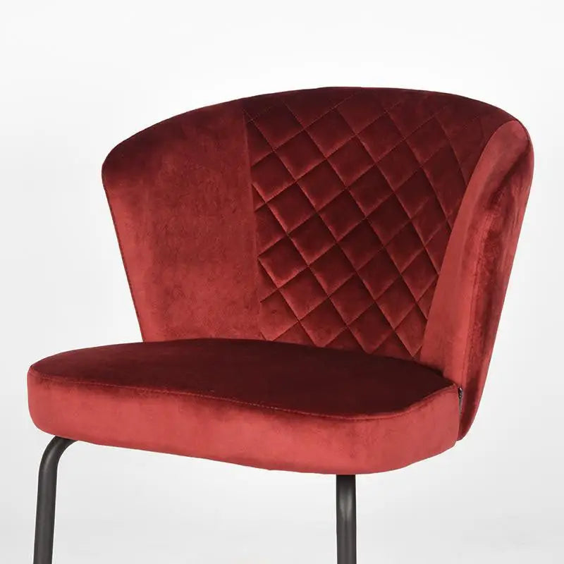 Chaise Industrielle ronde en velours lyadesign 